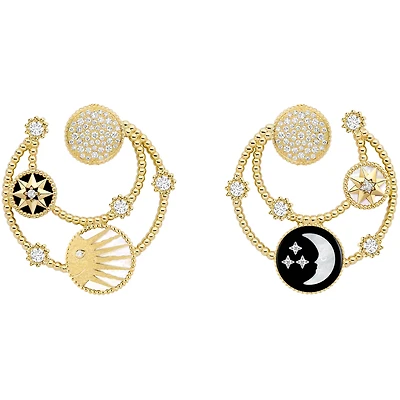 Rose des Vents and Rose Céleste Earrings