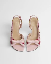 Dior Bow Heeled Slingback Sandal