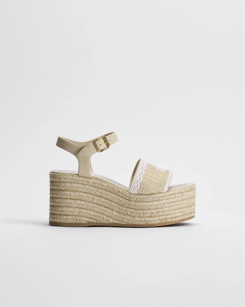 Dior Dentelle Wedge Sandal