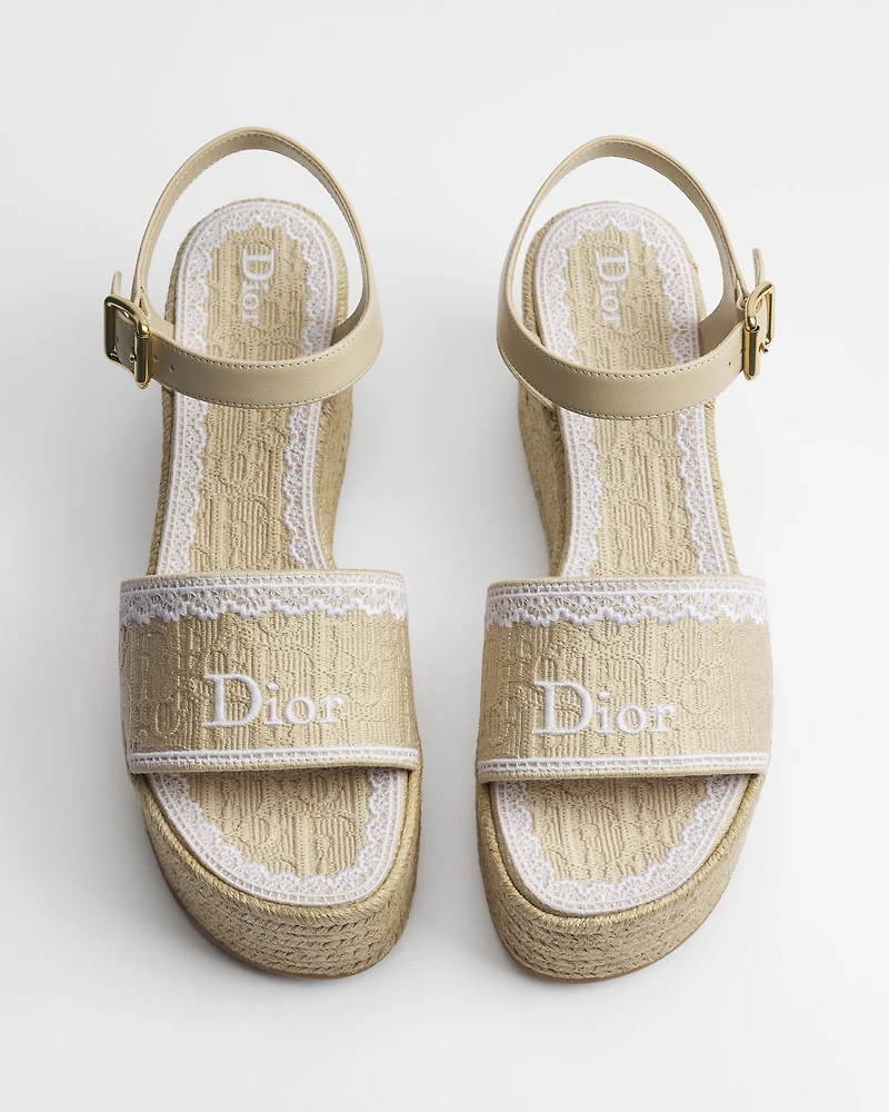 Dior Dentelle Wedge Sandal
