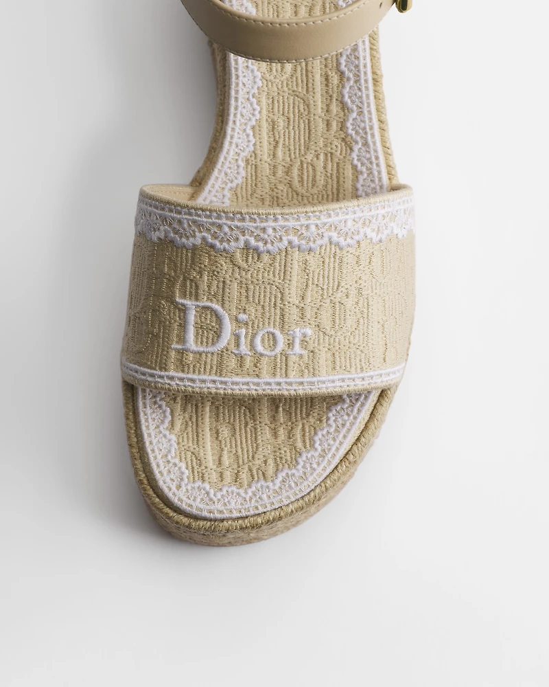 Dior Dentelle Wedge Sandal