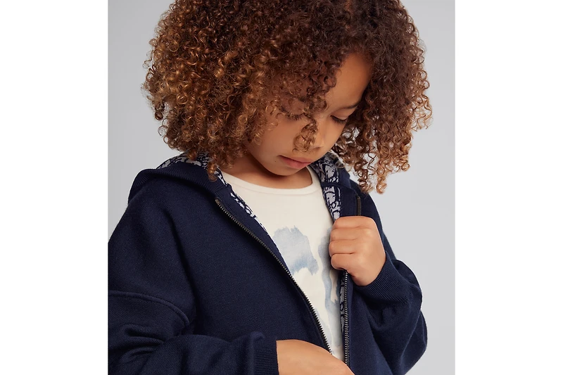Kids' Reversible Zipped Cardigan with Hood