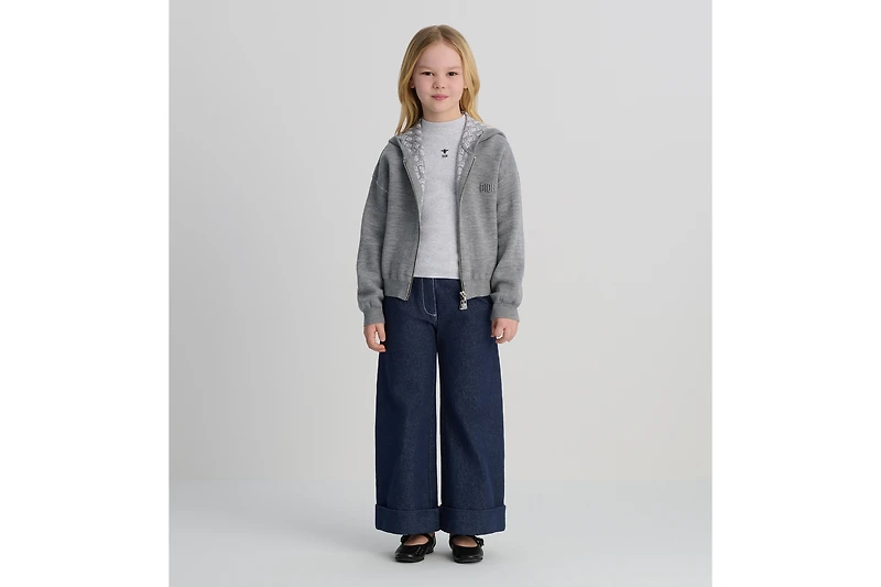 Kids' Reversible Zipped Cardigan with Hood