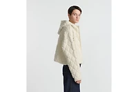Cannage Zipped Cardigan with Hood