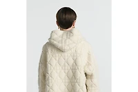 Cannage Zipped Cardigan with Hood