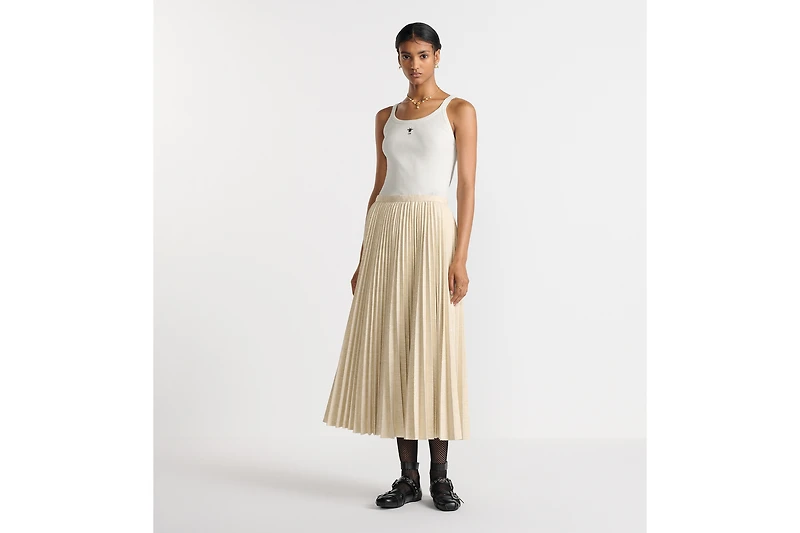 Dior Or Mid-Length Pleated Skirt