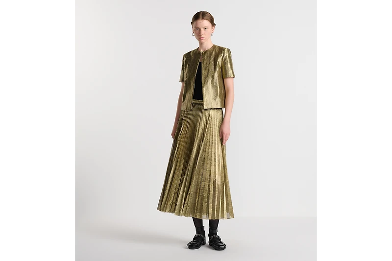 Dior Or Mid-Length Pleated Skirt