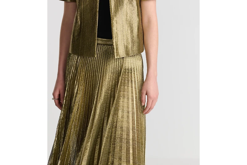 Dior Or Mid-Length Pleated Skirt