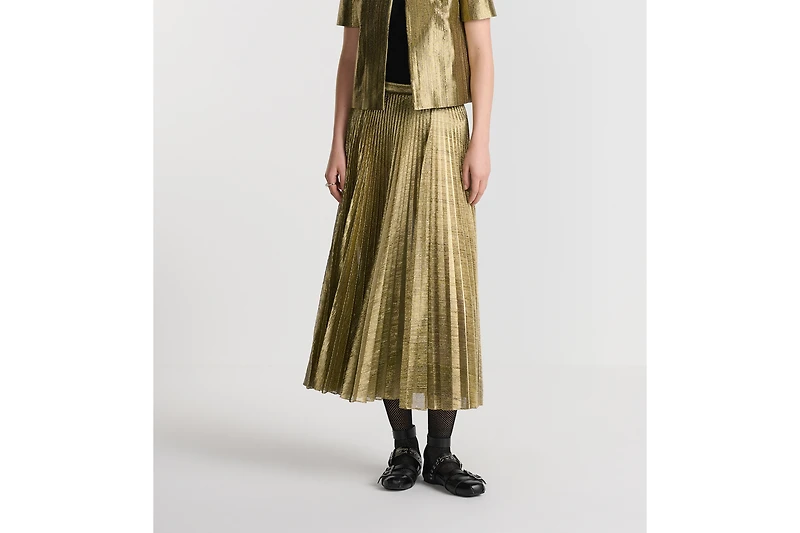Dior Or Mid-Length Pleated Skirt