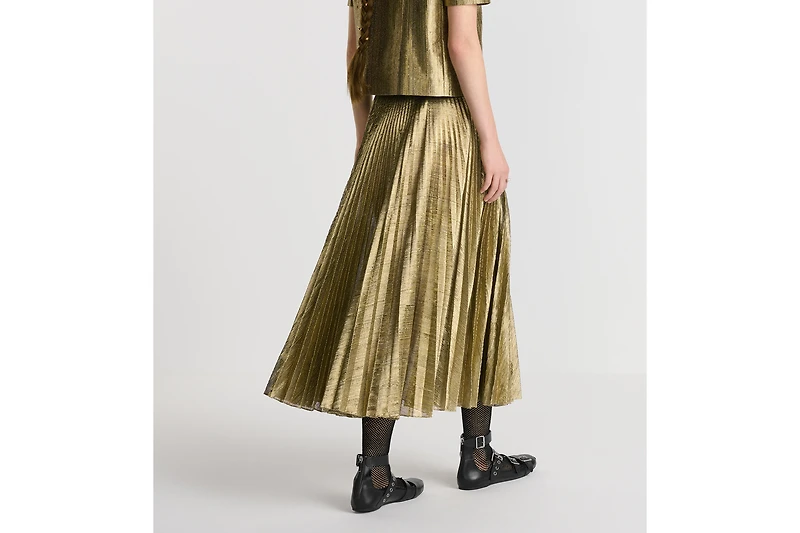 Dior Or Mid-Length Pleated Skirt