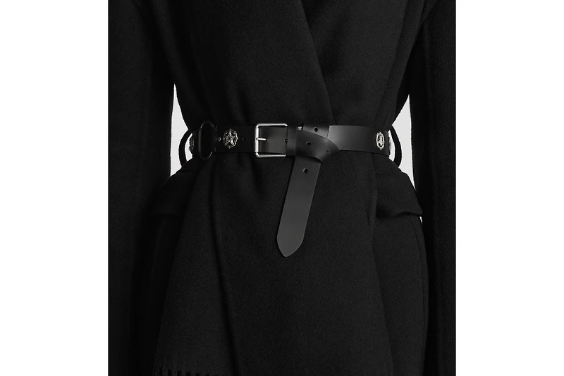 Belted Coat with Removable Scarf