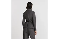 Belted Jacket with Removable Scarf