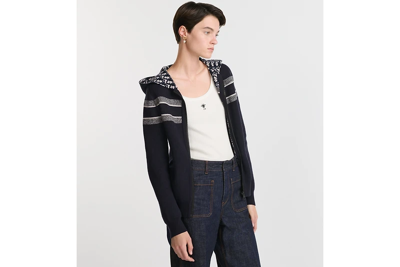 Reversible Zipped Cardigan with Hood