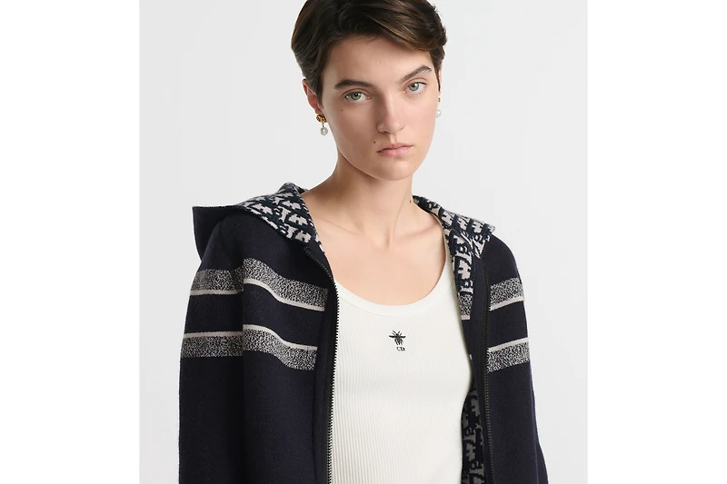 Reversible Zipped Cardigan with Hood