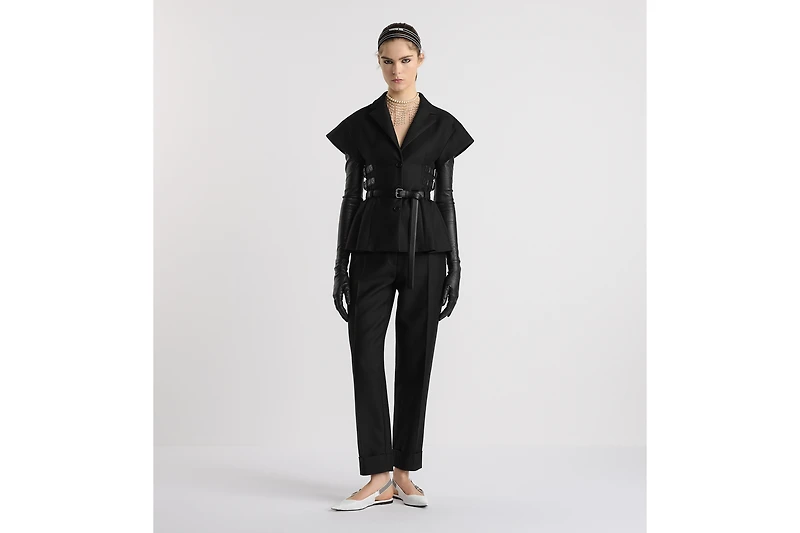 Short-Sleeved Belted Jacket