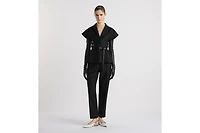 Short-Sleeved Belted Jacket