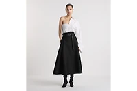Mid-Length Belted Skirt