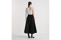 Mid-Length Belted Skirt