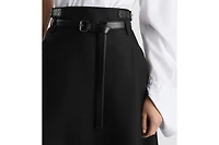 Mid-Length Belted Skirt