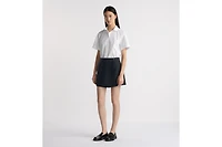 Cropped Button-Up Blouse