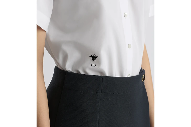 Cropped Button-Up Blouse