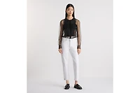 Sheer Blouse with Plastron