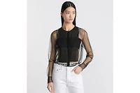 Sheer Blouse with Plastron