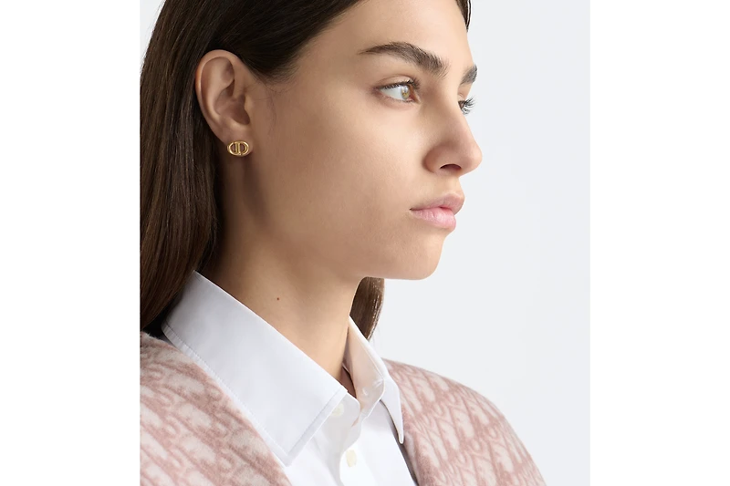 CD Navy Stud Earrings