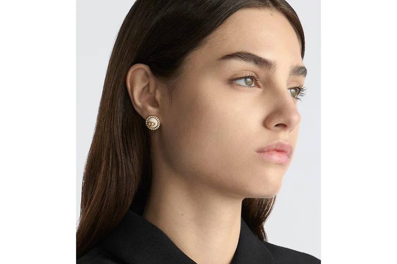 Petit CD Baroque Stud Earrings