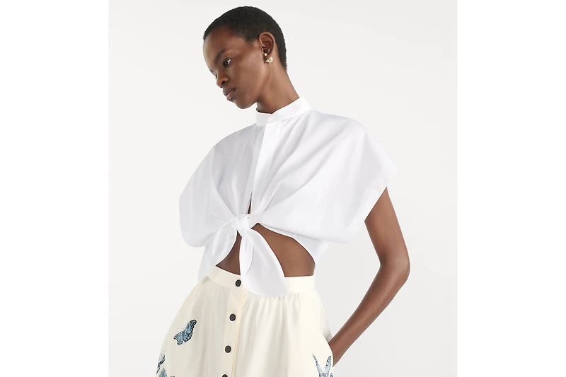 Dioriviera Tied Cropped Blouse