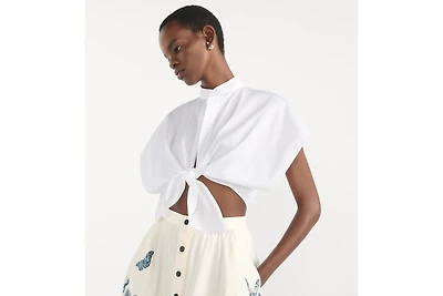 Dioriviera Tied Cropped Blouse