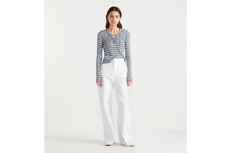 Dioriviera Sweater with Lace-Up Neckline