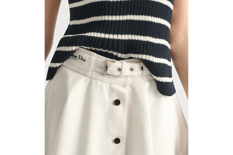Mid-Length Belted Skirt