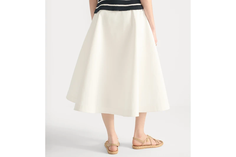 Mid-Length Belted Skirt