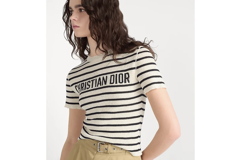 Dioriviera Cropped Short-Sleeved Sweater