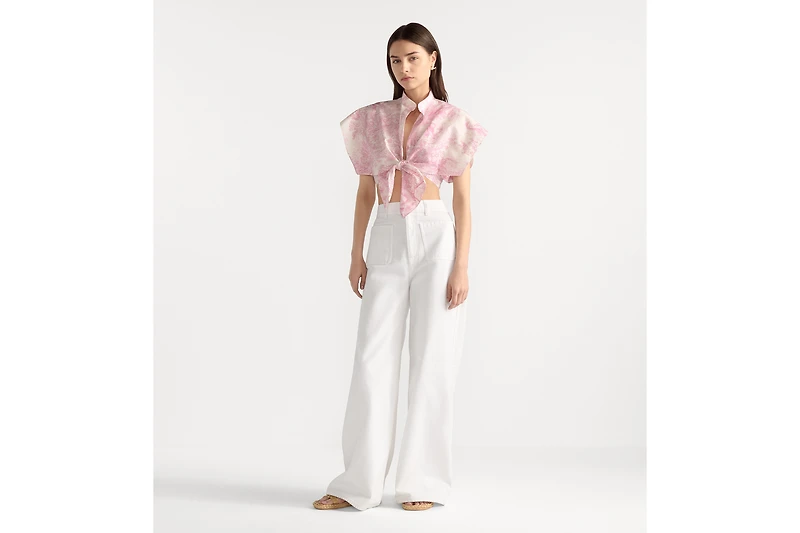 Dioriviera Tied Cropped Blouse
