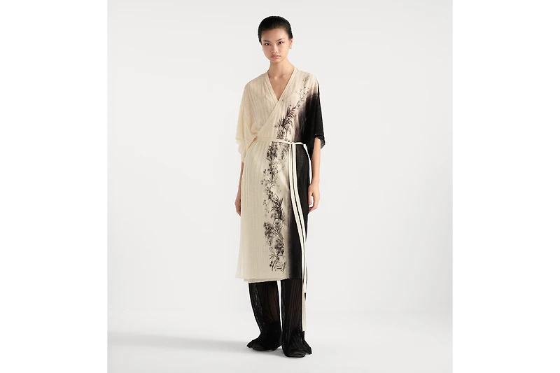 Mid-Length Belted Wrap Dress