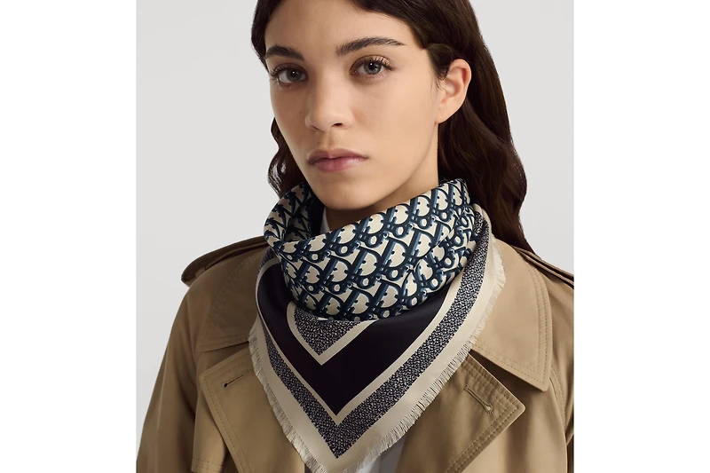 Dior Oblique Diortwin 70 Square Scarf