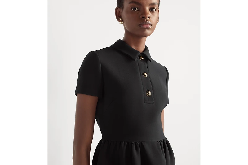 Fitted Dress with CD Buttons