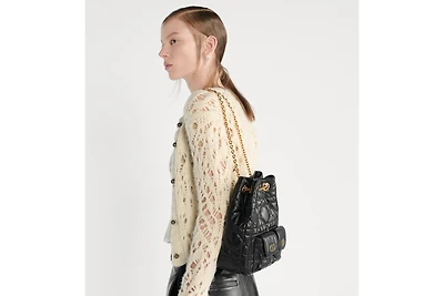 Medium Dior Caro Multicarry Backpack with Chain