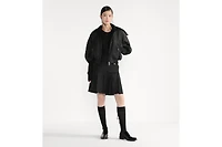 Macrocannage Jacket with Zipped Hood