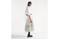 Mid-Length Flared Skirt