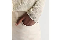 Cardigan with Removable Ruched Collar