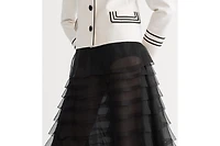 Mid-Length Ruffled Skirt