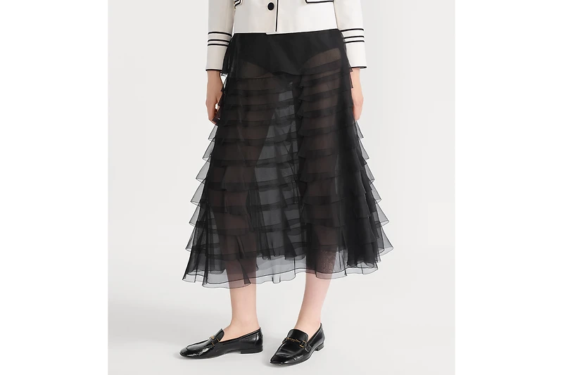 Mid-Length Ruffled Skirt