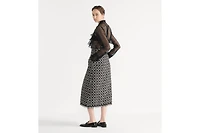 Mid-Length Macrocannage Flared Skirt