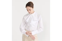 Blouse with Ruffled Neckline
