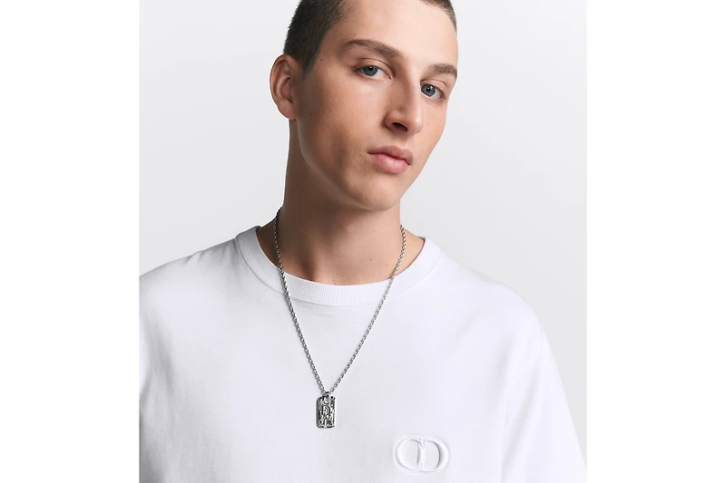 Dior Oblique Plate Pendant Necklace