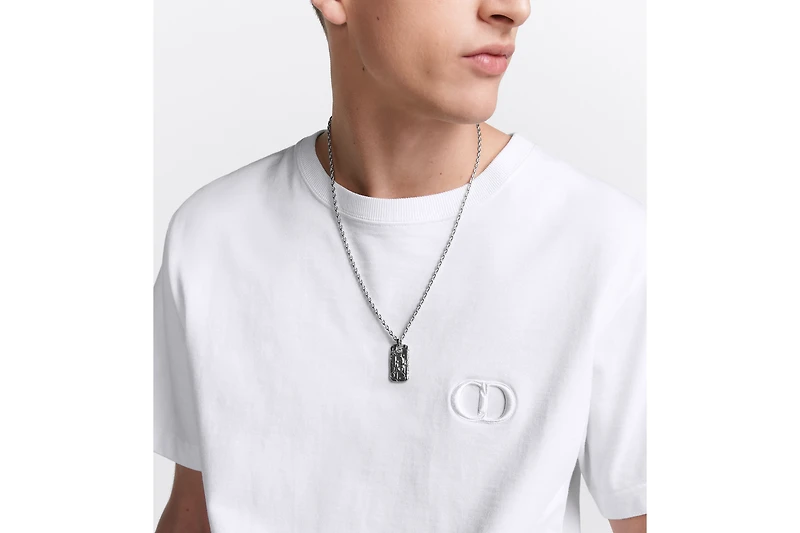 Dior Oblique Plate Pendant Necklace