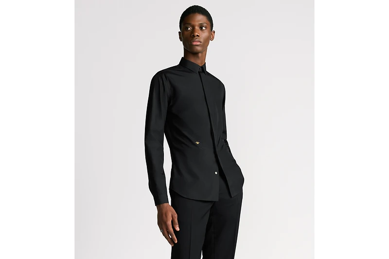 Shirt with Gold Bee Embroidery